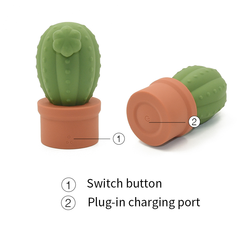 Flower Pot Cactus vibes FDA Silikonazko pakete dotorea- Shenzhen Zhimo Technology Co., Ltd.