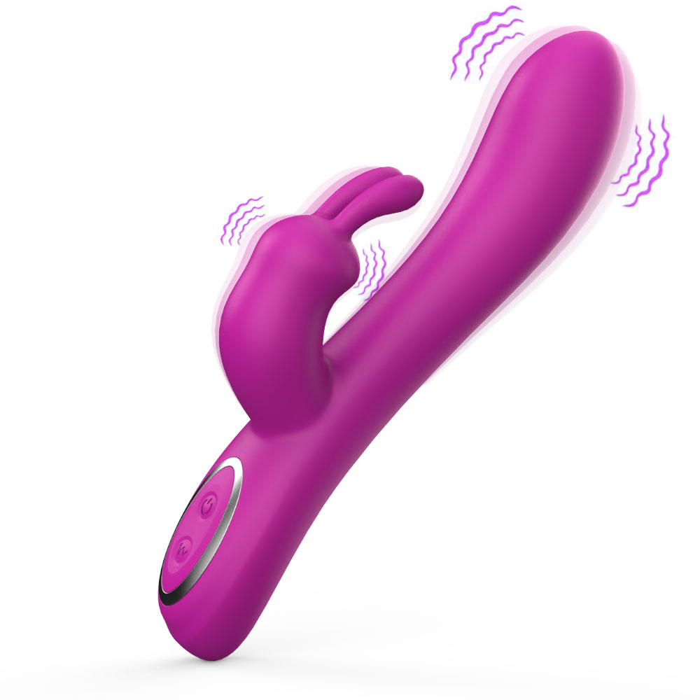 Rabbit Head G-spot bibragailua hasiberrientzako Clit estimulatzailea Dildo bibragailua USB Helduentzako produktuen bibragailuak